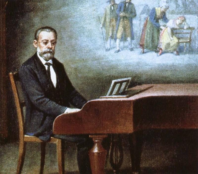 franz liszt smetana at bis piano china oil painting image